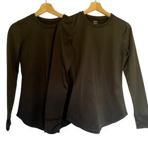 CuddlDuds climaright thermal guard black long sleeved sweater women's S lot of 2